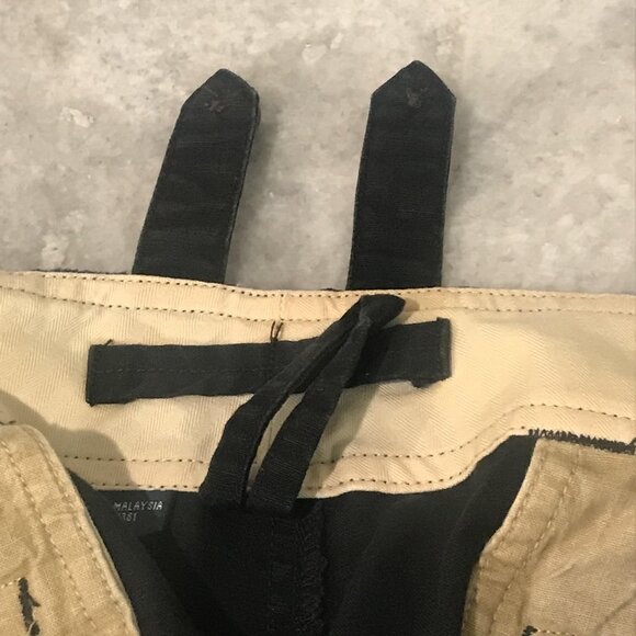 Polo Ralph Lauren Pants Mens 38x32 Black Military Crew Linen Cinch Back Braces - Picture 13 of 16